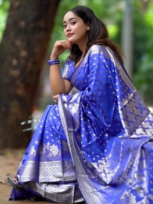 সিল্কি কাতান শাড়ি ব্